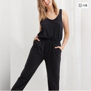 Aerie Black Drawstring Jumpsuit